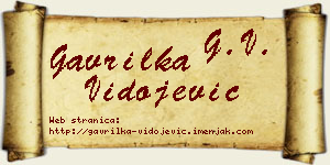 Gavrilka Vidojević vizit kartica